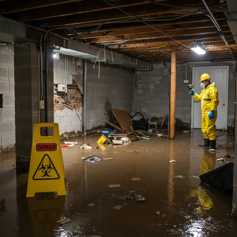 Flooded Basement Electrical Hazard in Framingham, MA Property